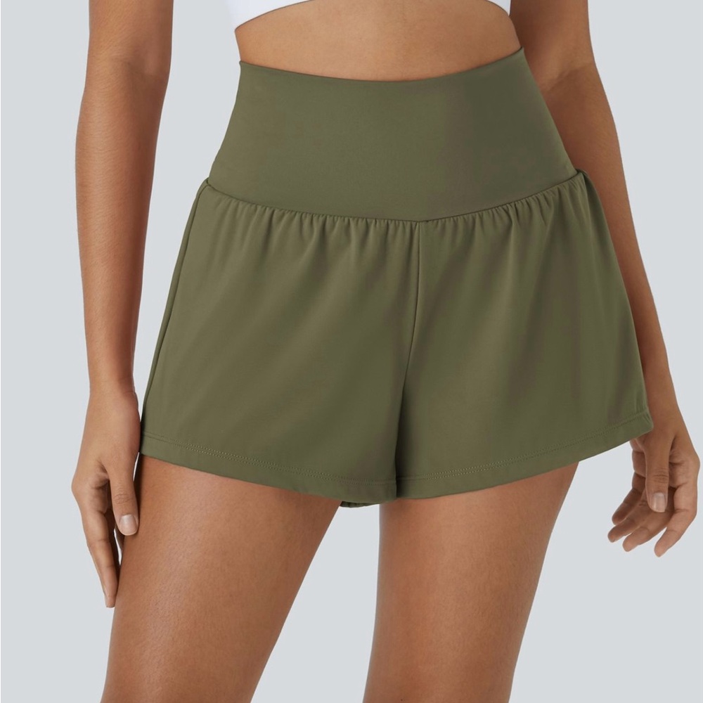 HALARA Green High Waist Athletic Shorts